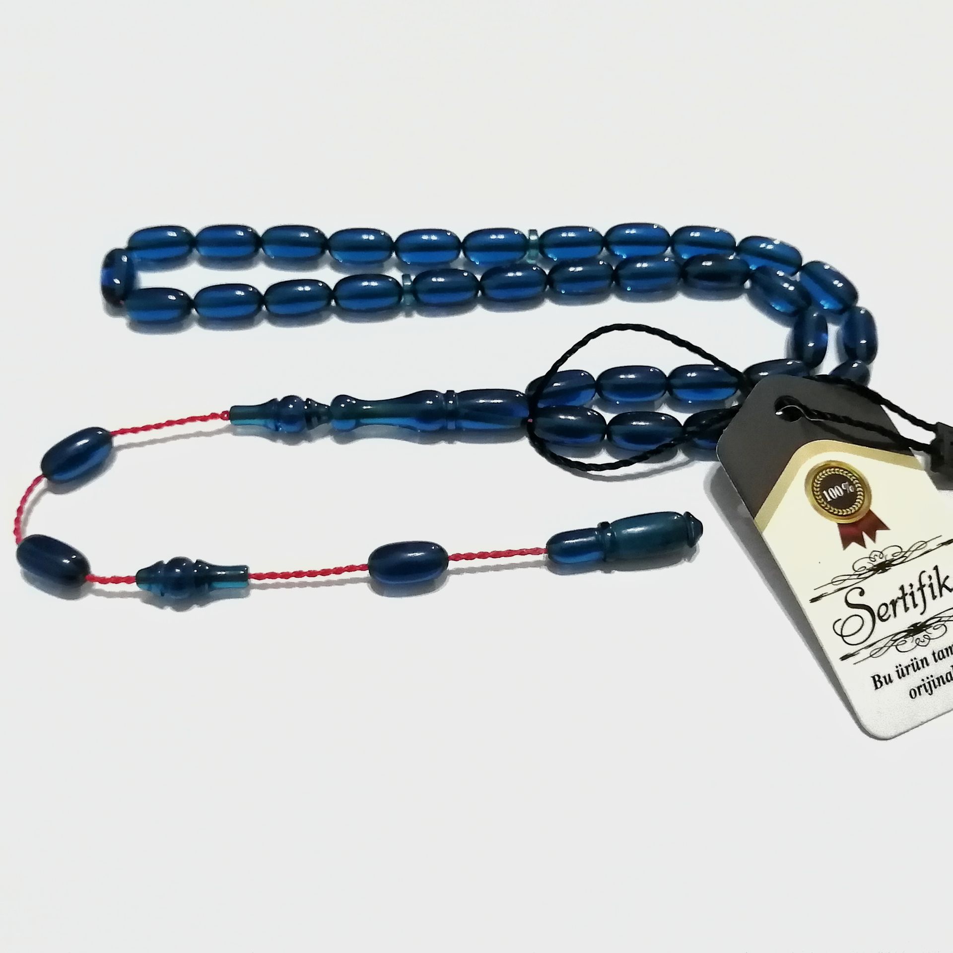 Sistem Püsküllü Şenalp Model Kapsül Kesim Ateş Kehribar Tesbih