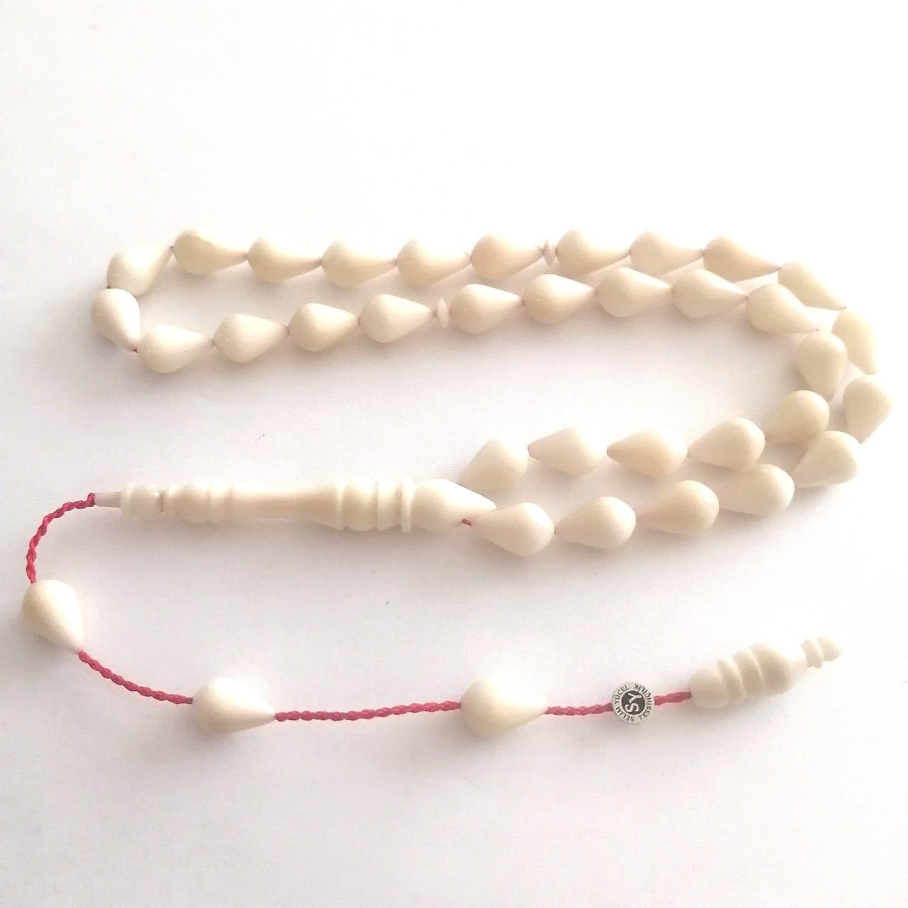 Sistem Püsküllü İmzalı GözYaşı Damla Kesim Narçıl Tesbih