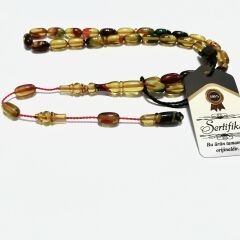 Sistem Püsküllü Şenalp Model Kapsül Kesim Sıkma Kehribar Tesbih