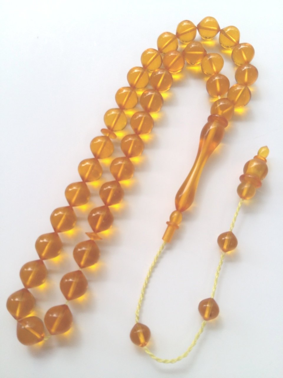 Usta Yapımı Koleksiyonluk Istanbul Kesim Sıkma Kehribar Tesbih