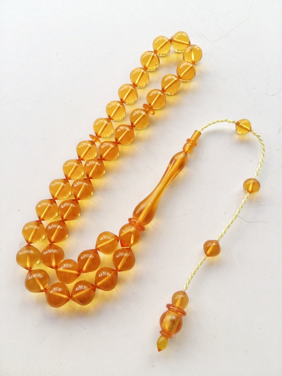 Usta Yapımı Koleksiyonluk Istanbul Kesim Sıkma Kehribar Tesbih