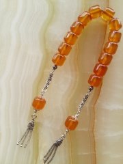 Özel Tasarım 925 Ayar Gümüş Püsküllü Beyzi Kesim Kuka Zaza Tesbih