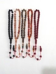 Sistem Püsküllü Küre Kesim Bürokrat Boy 5 li Lot Sıkma Kehribar Tesbih