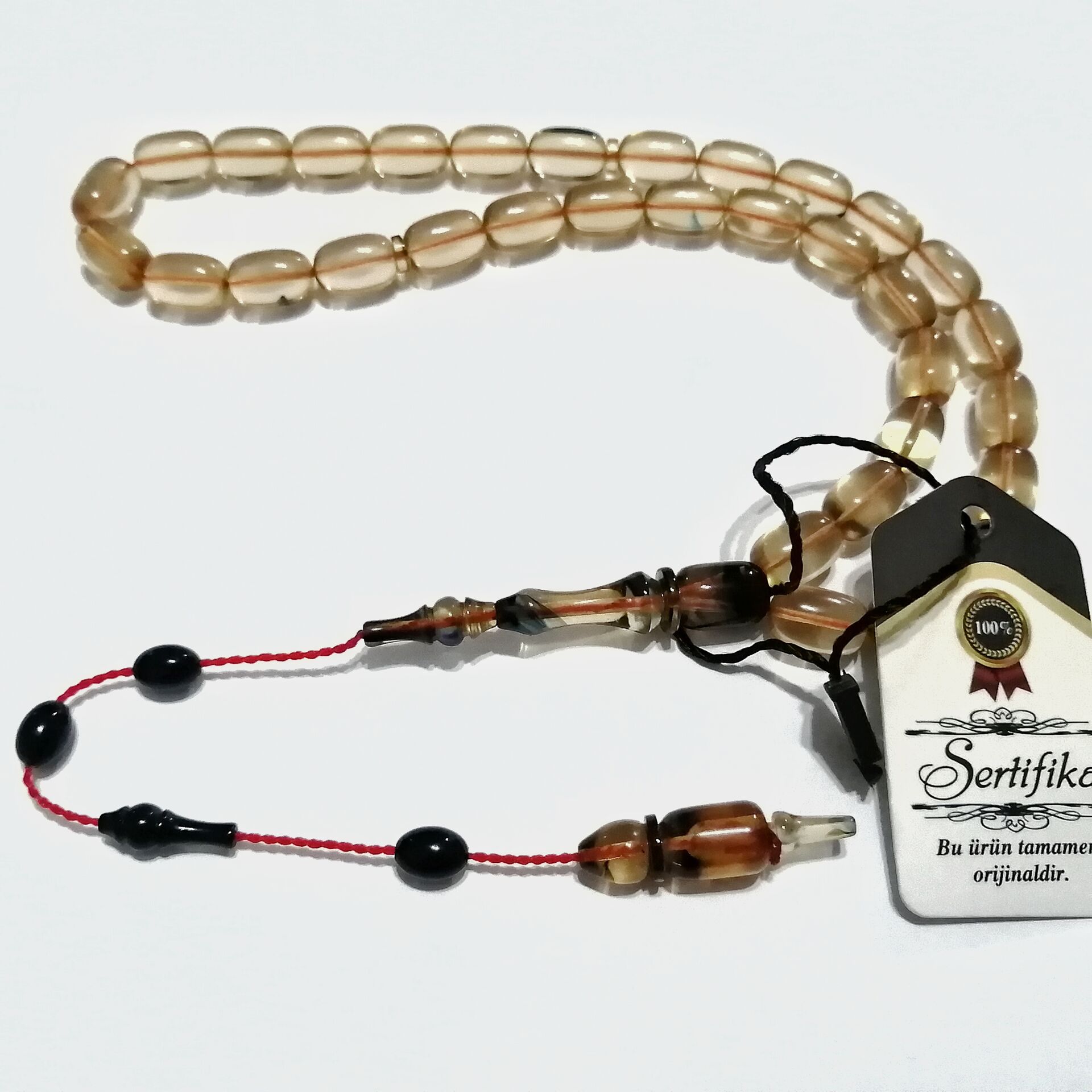 Sistem Püsküllü Kapsül Kesim Sıkma Kehribar Tesbih