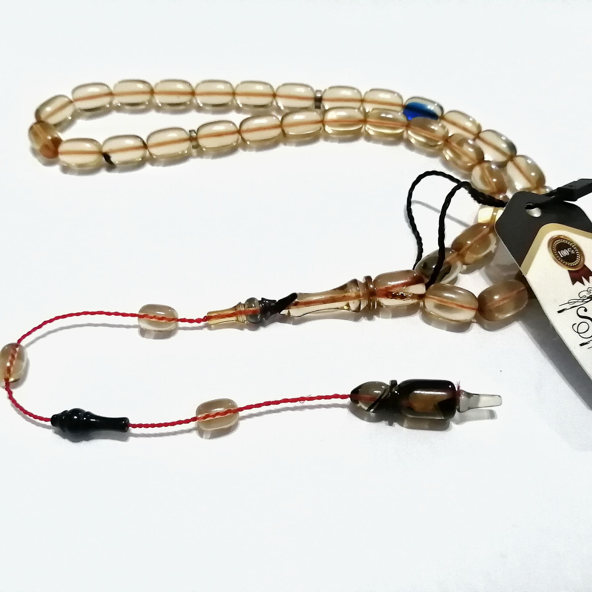 Sistem Püsküllü Kapsül Kesim Sıkma Kehribar Tesbih