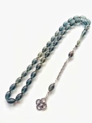 925 Ayar Gümüş Püsküllü Çektikçe Parlayacak Sıkma Kehribar Tesbih