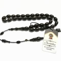 Sistem Püsküllü Beyzi Kesim Abanoz Ağacı Tesbih