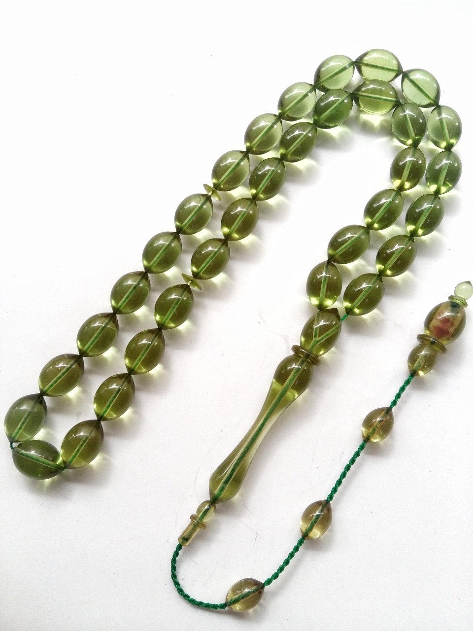 Usta Yapımı Koleksiyonluk Beyzi Kesim Ateş Kehribar Tesbih