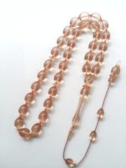 Usta Yapımı Koleksiyonluk Beyzi Kesim Ateş Kehribar Tesbih