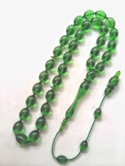 Usta Yapımı Koleksiyonluk Beyzi Kesim Ateş Kehribar Tesbih