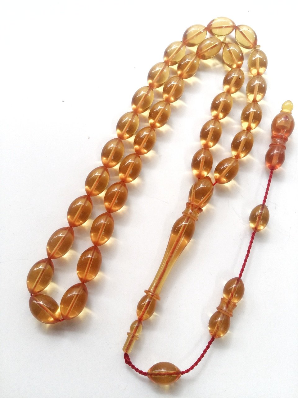 Sistemli Beyzi Kesim Ateş Kehribar Tesbih