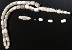 sistem püsküllü özel yapım kapsül kesim geyik boynuzu tesbih