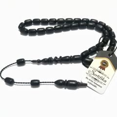 Sistem Püsküllü Kapsül Kesim Abanoz Ağacı Tesbih