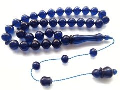 Usta Yapımı Koleksiyonluk Istanbul Kesim Ateş Kehribar Tesbih