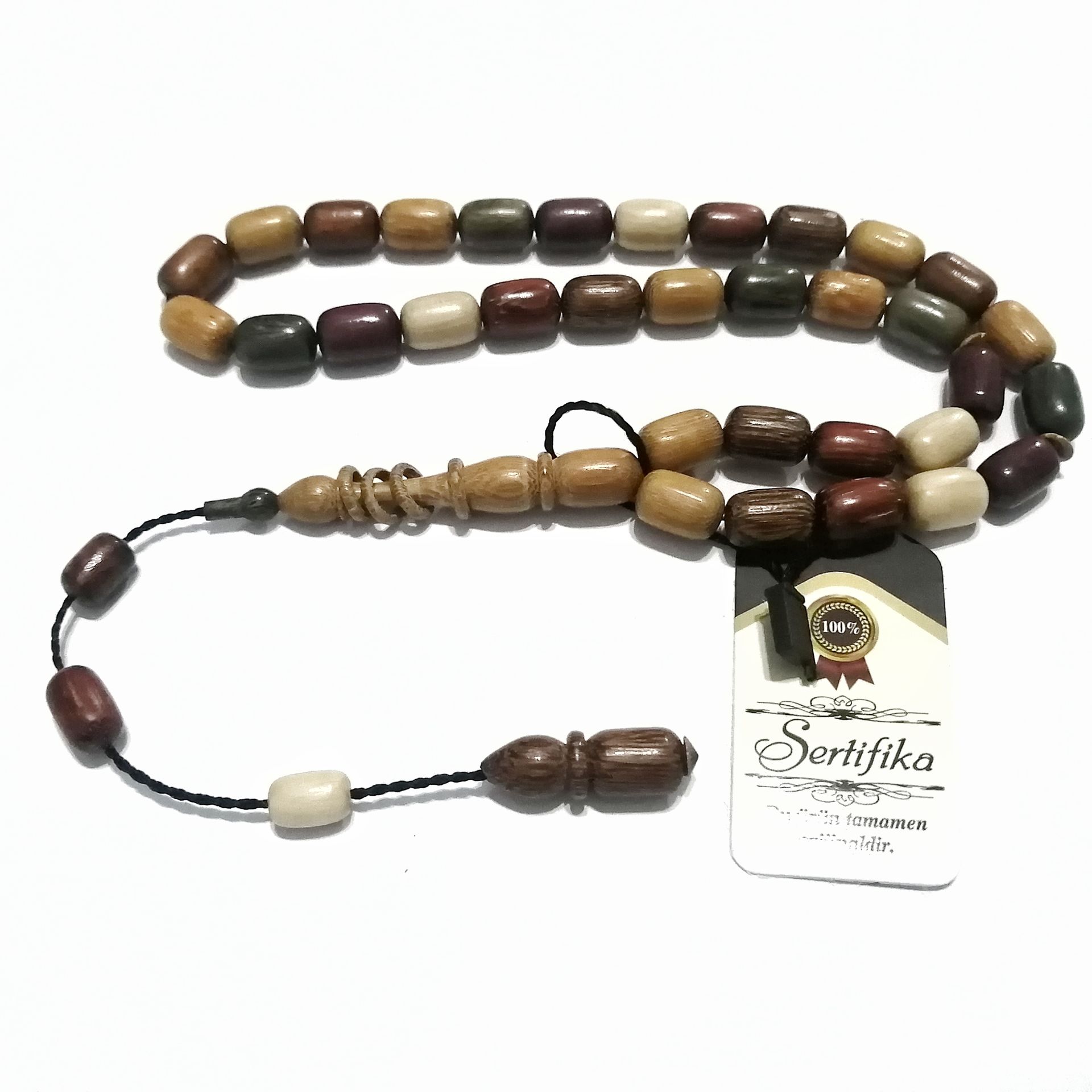 Sistem Püsküllü Kapsül Kesim Karma Ağaç Tesbih