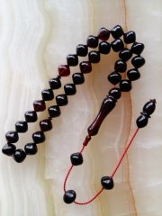 Sistemli Istanbul Kesim Kırmızı Yansımalı Ateş Kehribar Tesbih