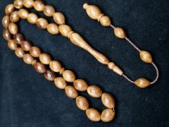 Sistem püsküllü iri boy beyzi kesim kuka tesbih