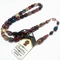 İmamesi Halkalı Sistem Püsküllü Hatasız Hareli Kapsül Kesim Sıkma Kehribar Tesbih