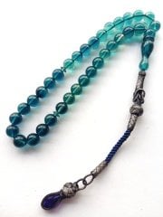 Kazaz Püsküllü Hareli Özel İşçilikli Ateş Kehribar Tesbih