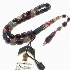 İmamesi Halkalı Sistem Püsküllü Hatasız Hareli Kapsül Kesim Sıkma Kehribar Tesbih