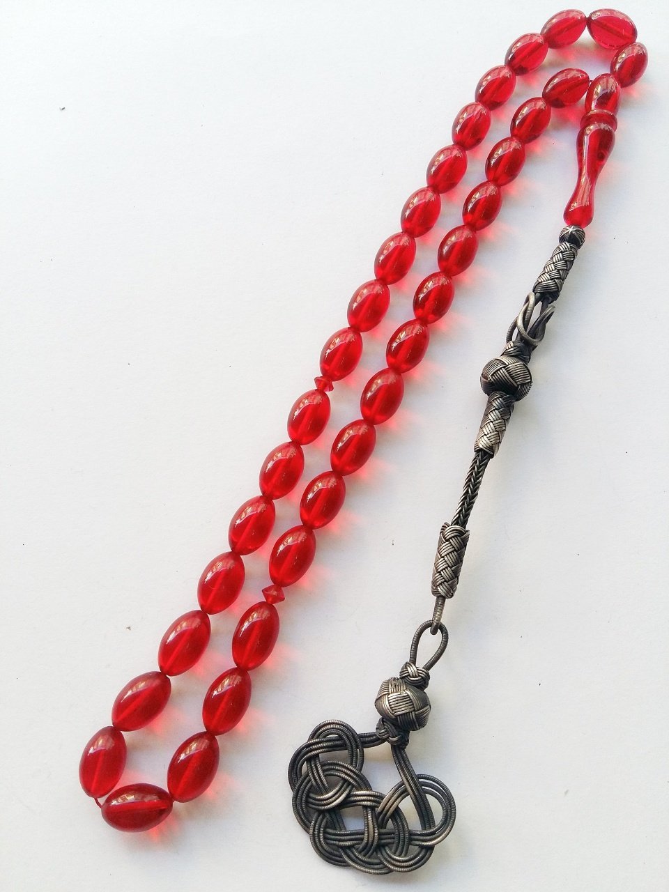 Kazaz Püsküllü Elde Yağ Gibi Çekimi Olan Birinci Sınıf Malzeme Yapımı İşçilikli, Kolleksiyonluk ve Günlük Çekime Uygun Ateş Kehribar Tesbih