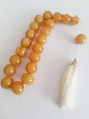 İp Püsküllü Küre Kesim Efe Model Sıkma Kehribar Tesbih