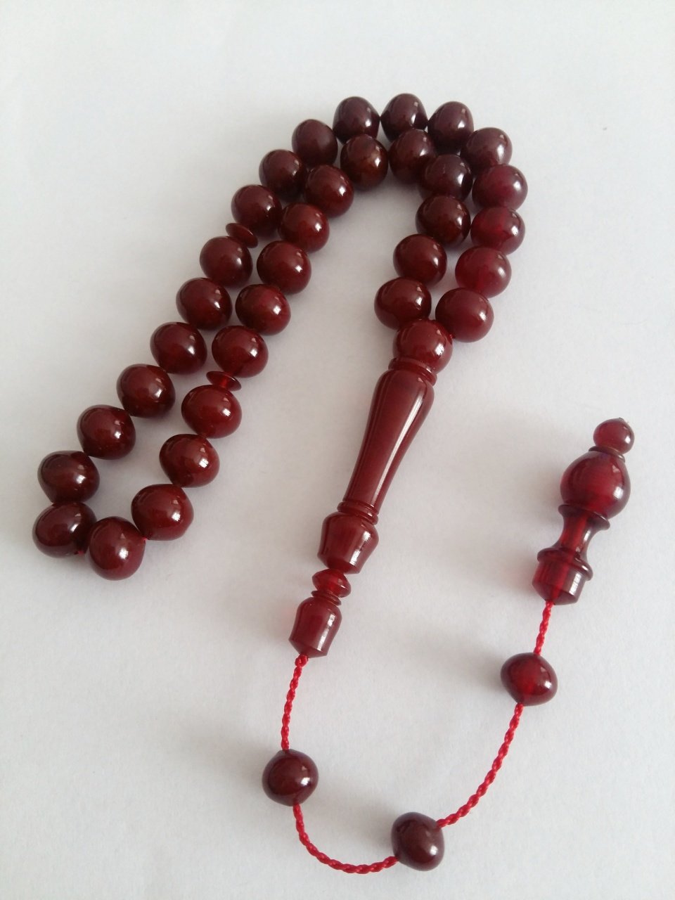 Sistem Püsküllü Özel işçilikli Istanbul Kesim Ateş Kehribar Tesbih