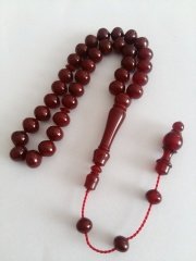 Sistem Püsküllü Özel işçilikli Istanbul Kesim Ateş Kehribar Tesbih