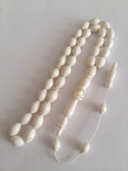 Sistem Püsküllü İmamesi Halkalı Beyzi Kesim Deve Kemiği Tesbih