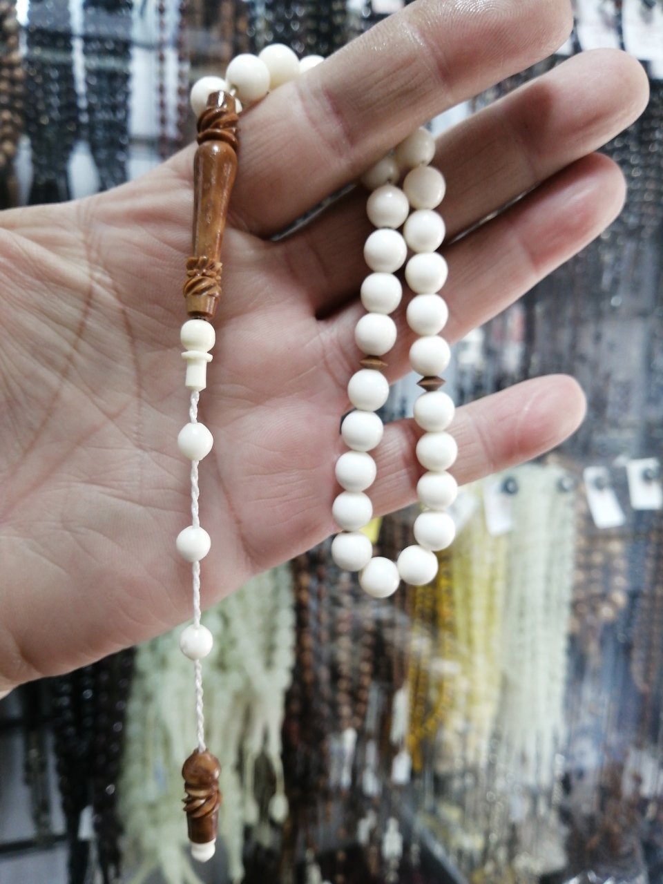 Sistem Püsküllü Imamesi Kuka Küre Kesim Deve Kemiği Tesbih