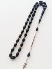 925 Ayar Gümüş Püsküllü Elde Yağ Gibi Çekimi Olan, Kolleksiyonluk ve Günlük Çekime Uygun Yeşil Yansimalı Sıkma Kehribar Tesbih