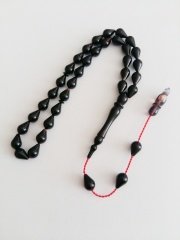 Sistem Püsküllü Göz Yaşı Damla Kesim Hareli Sıkma Kehribar Tesbih