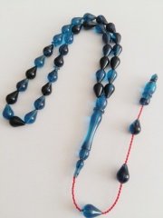 Sistem Püsküllü Göz Yaşı Damla Kesim Hareli Sıkma Kehribar Tesbih