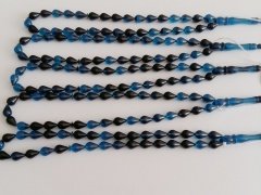 Sistem Püsküllü Göz Yaşı Damla Kesim Hareli Sıkma Kehribar Tesbih