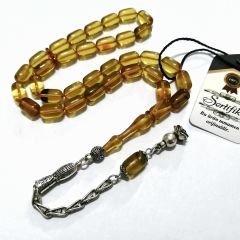 Gümüş Kaplama Alpaka Püsküllü Kapsül Kesim Renk Cümbüşü Sıkma Kehribar Tesbih