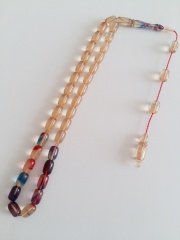 Sistem Püsküllü Hareli Kapsül Kesim Sıkma Kehribar Tesbih