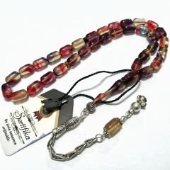 Gümüş Kaplama Alpaka Püsküllü Kapsül Kesim Renk Cümbüşü Sıkma Kehribar Tesbih