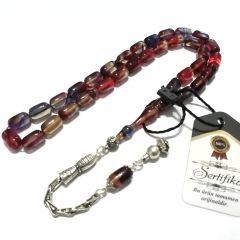 Gümüş Kaplama Alpaka Püsküllü Kapsül Kesim Renk Cümbüşü Sıkma Kehribar Tesbih