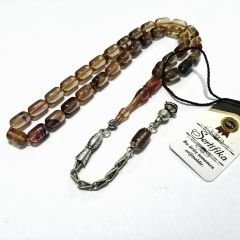 Gümüş Kaplama Alpaka Püsküllü Kapsül Kesim Renk Cümbüşü Sıkma Kehribar Tesbih