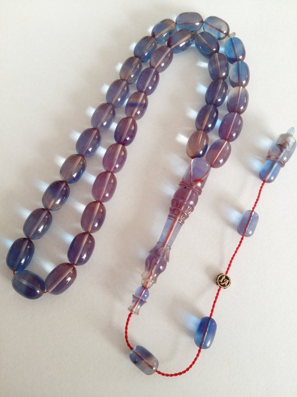 Sistem Püsküllü İmamesi İşçilikli Kapsül Kesim Sıkma Kehribar Tesbih