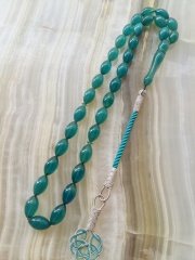 Kazaz Püsküllü Sıkma Kehribar Tesbih