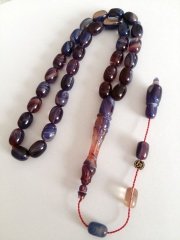 Sistem Püsküllü İmamesi İşçilikli Kapsül Kesim Hareli Sıkma Kehribar Tesbih