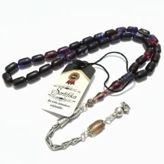 Gümüş Kaplama Alpaka Püsküllü Kapsül Kesim Renk Cümbüşü Sıkma Kehribar Tesbih