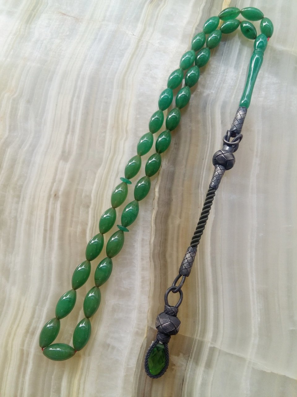 Kazaz Püsküllü Hareli Sıkma Kehribar Tesbih