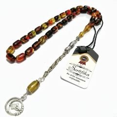 Gümüş Kaplama Alpaka Püsküllü Kapsül Kesim Renk Cümbüşü Sıkma Kehribar Tesbih