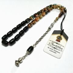 Gümüş Kaplama Alpaka Püsküllü Kapsül Kesim Renk Cümbüşü Sıkma Kehribar Tesbih