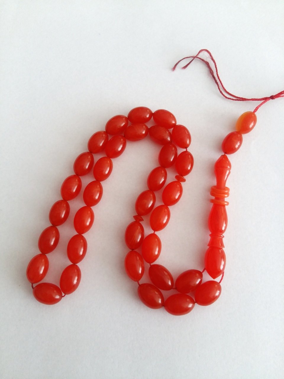 İmamesi Halkalı Beyzi Kesim Sıkma Kehribar Tesbih