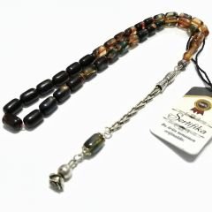 Gümüş Kaplama Alpaka Püsküllü Kapsül Kesim Renk Cümbüşü Sıkma Kehribar Tesbih