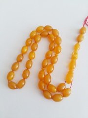 Imamesi Halkalı Beyzi Kesim Sıkma Kehribar Tesbih