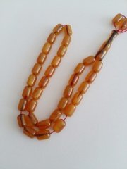 Eskitme Model Dik Hareli Çubuk malz. Sıkma kehribar Tesbih